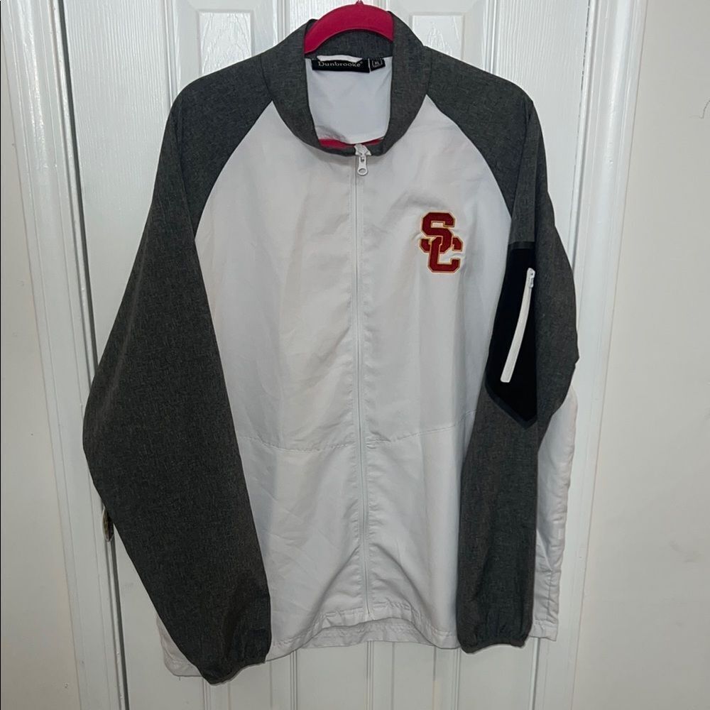 South Carolina Gray White Zip-Up Jacket